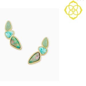 Kendra Scott Ivy Ear Climber Earrings | Sea Green